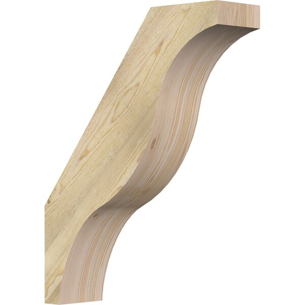 Ekena Millwork 6"W x 22"D x 28"H Funston Rough Sawn Knee Brace, Douglas Fir BRC06X22X28FST00RDF - main